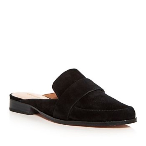 Rebecca Minkoff Shoes - Rebecca Minkoff Black Suede Mika Slip On Mule Loafers Size 10